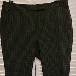 Black/Gold Checkered Straight Leg Size 16 Slacks